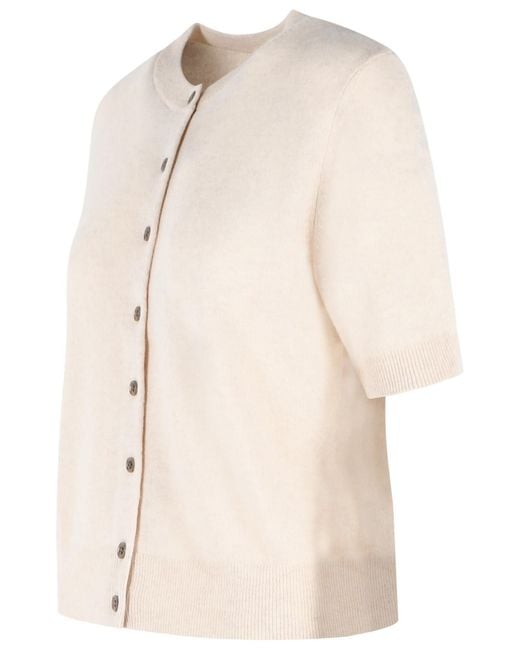 Lisa Yang Natural 'Marene' Cashmere Cardigan