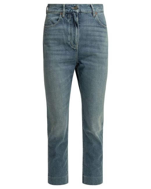 Valentino Blue Straight-Leg Jeans Light