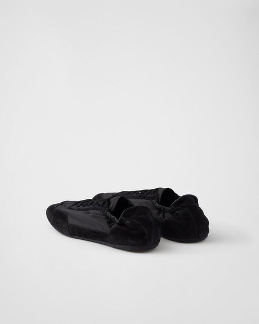 Prada White Collapse Re-Nylon Sneakers for men