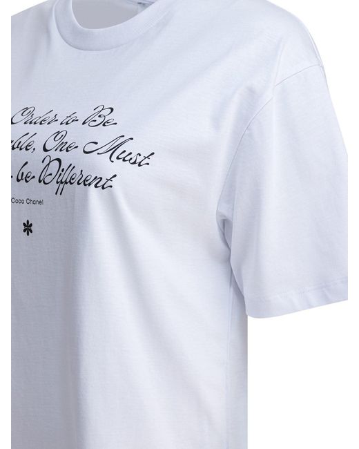 Semler Blue T-Shirt With Coco Chanel Citation T-Shirts