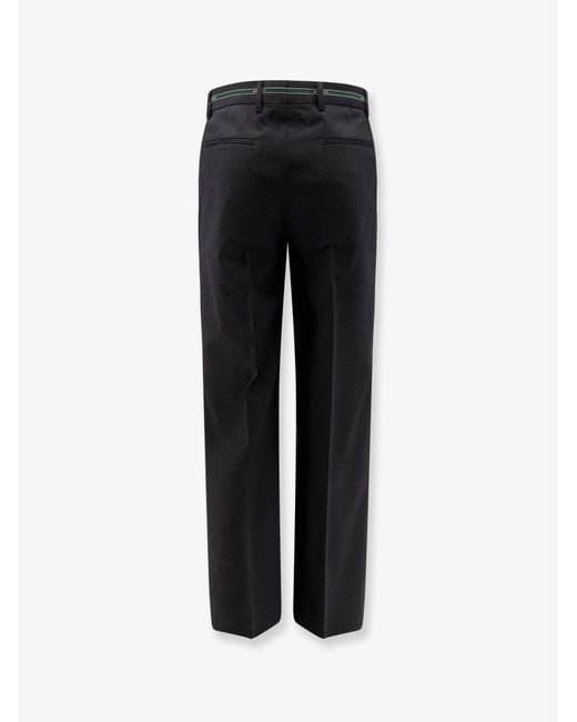 Gucci Blue Wool Trousers With Detail for men
