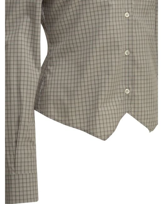 Maison Margiela Gray "Pointed Hem" Casual Shirt