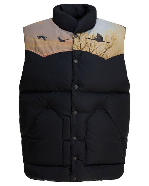 Needles Black X Rocky Mountain Featherbed" Sleeveless Jacket