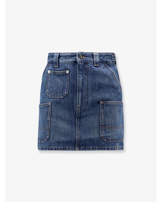 Givenchy Blue Denim Mini Skirt