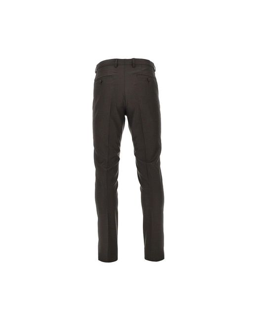 Dolce & Gabbana Black Virgin Wool Twill Tailored Pants for men
