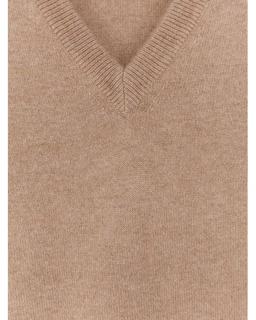 Brunello Cucinelli White Cashmere Sweater for men