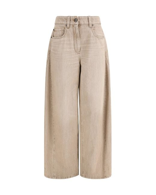 Women's Natural Barrel-Leg Jeans