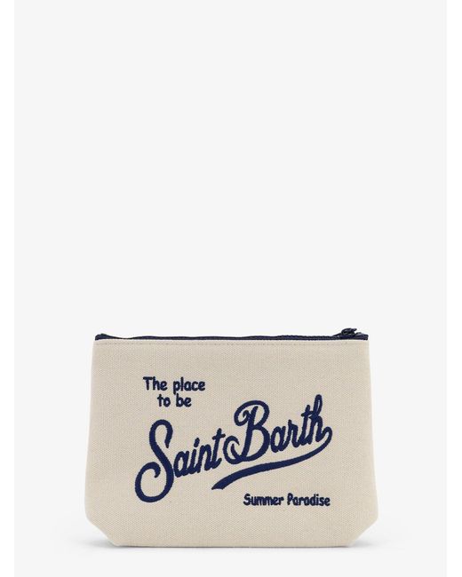 Mc2 Saint Barth White Aline Canvas Clutch for men