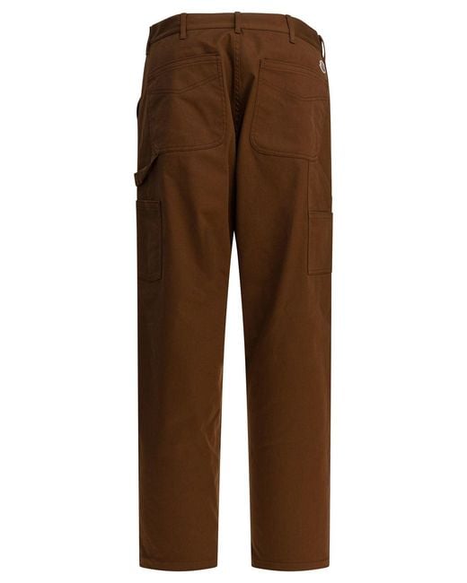 Moncler Brown Wide-Leg Pants for men