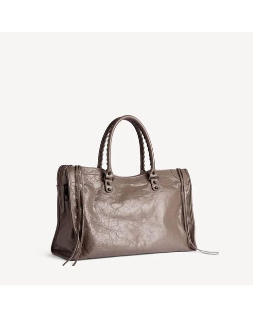 Balenciaga Gray "Le City Bag" Large Handbag