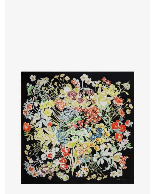 Gucci Black Silk Foulard