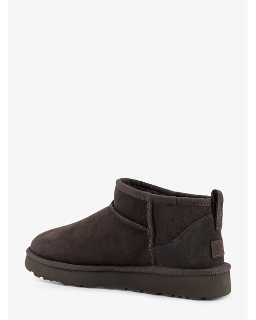 Ugg Brown Classic Ultra Mini Suede Ankle Boots