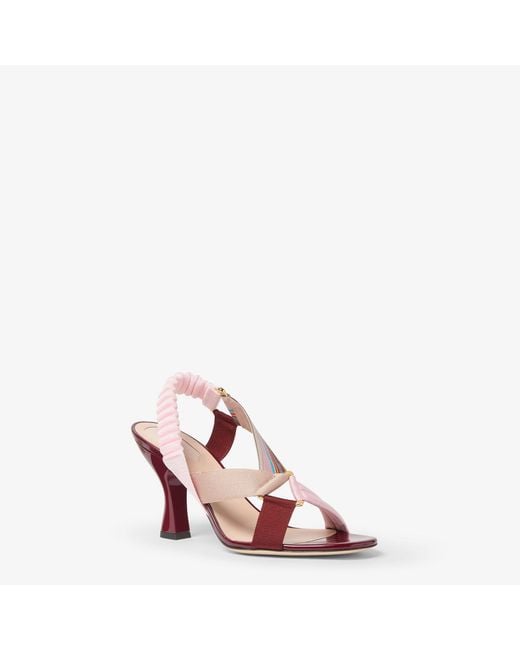 Fendi Pink Colibrì Iconic 85Mm Heeled Sandals