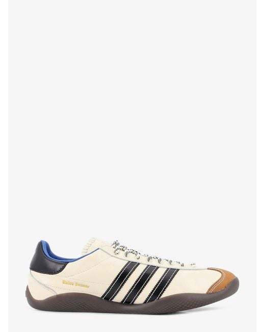Adidas White Wb Karintha Og Leather Sneakers With Iconic Side Stripes