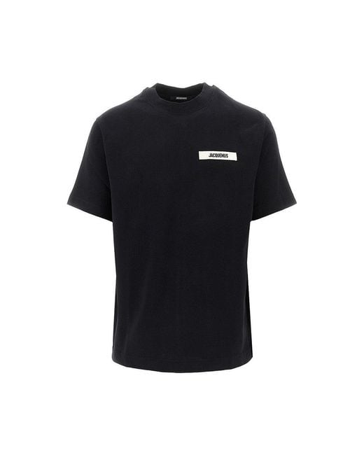 Jacquemus Black 'Gros Grain' T-Shirt for men