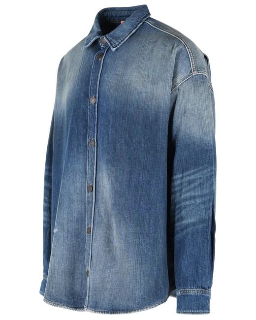 Acne Blue Cotton Shirt for men