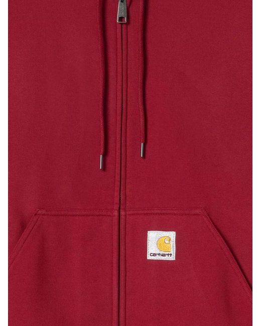 Carhartt Red Active Sweat Cotton Blend Jacket for men