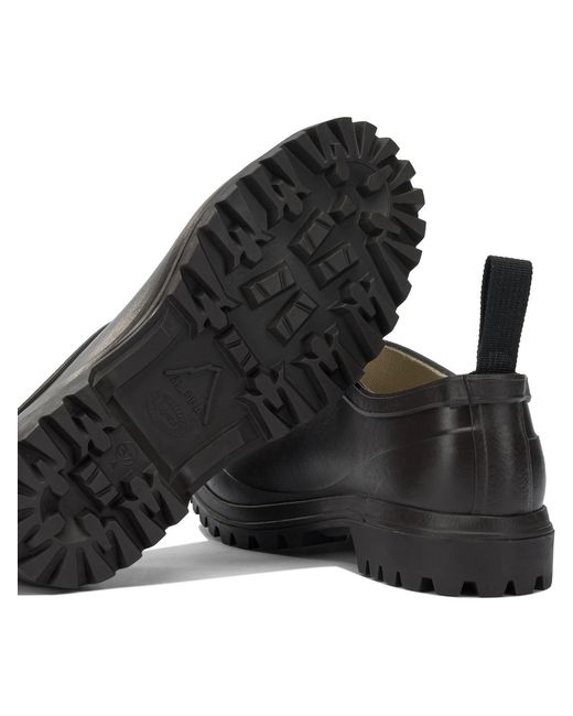Superga Black Rubber Cotton Lined Ankle Boots