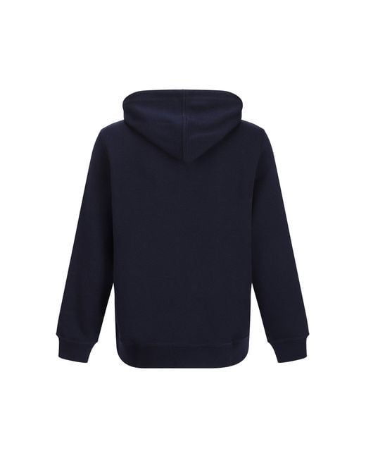 Brunello Cucinelli Blue Monochrome Hoodie Cobalto for men