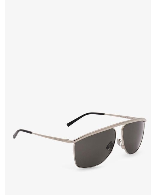 Saint Laurent Gray Metal Sunglasses