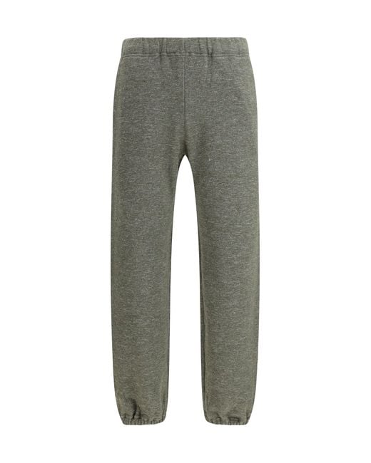 Loro Piana Gray Cotton And Linen Sweatpants for men
