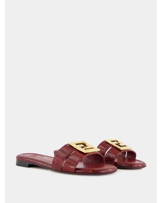 Fendi Red Ffold" Sandals