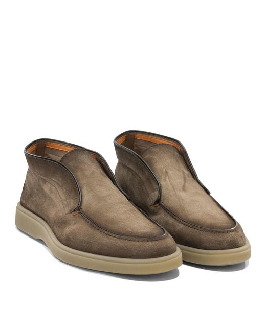 Santoni Brown "Aryadne" Loafers for men