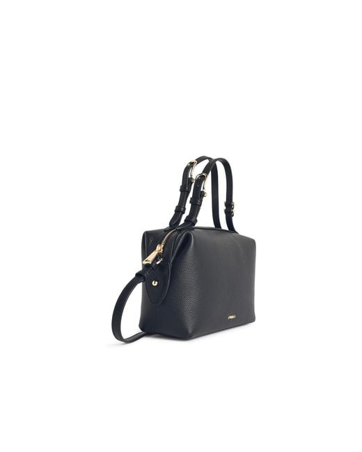 Furla Black 'Double Mini' Lear Bag