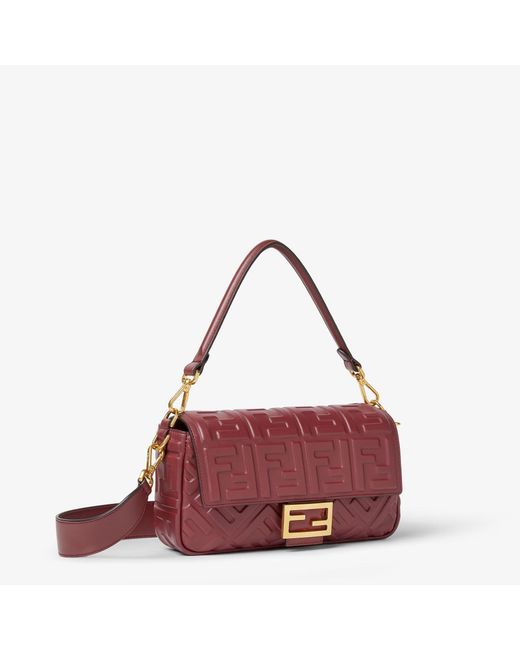 Fendi Red "Baguette" Crossbody Bag