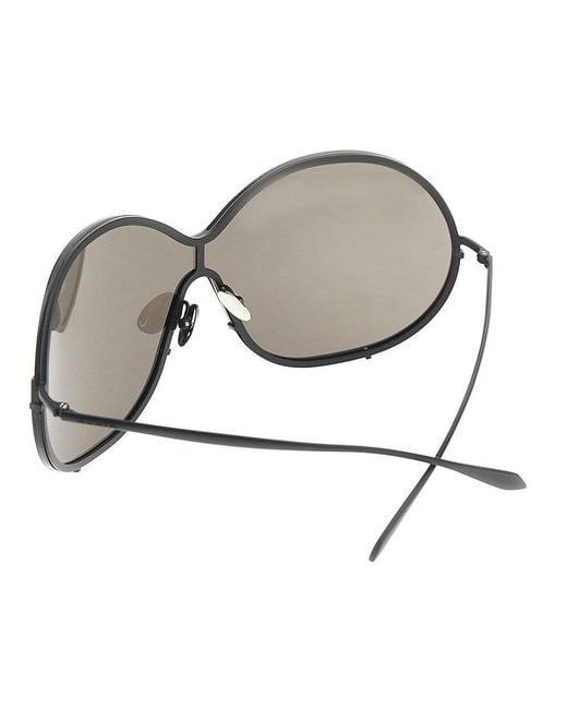 Alaïa Gray Oversized Metal Sunglasses