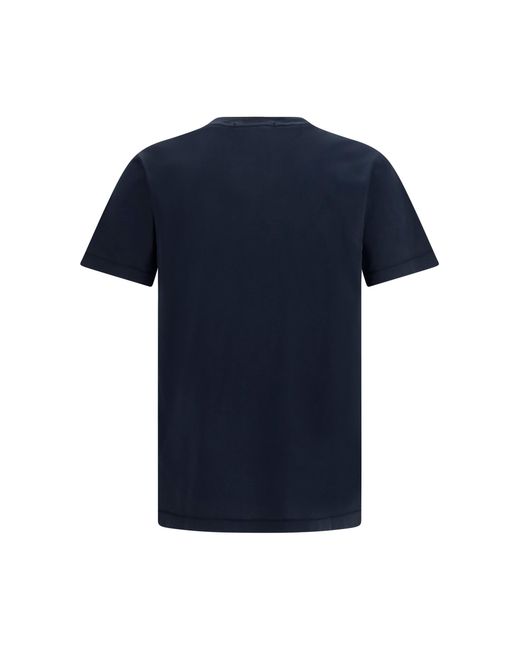 Stone Island Blue Logo Patch T-Shirt for men
