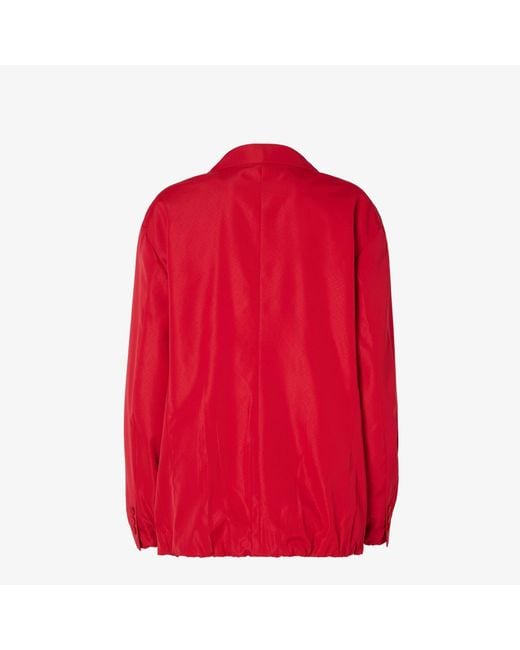Fendi Red Single Breasted Blazer Jacket