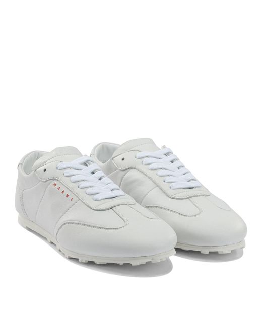 Marni White "softy Soccer" Sneakers