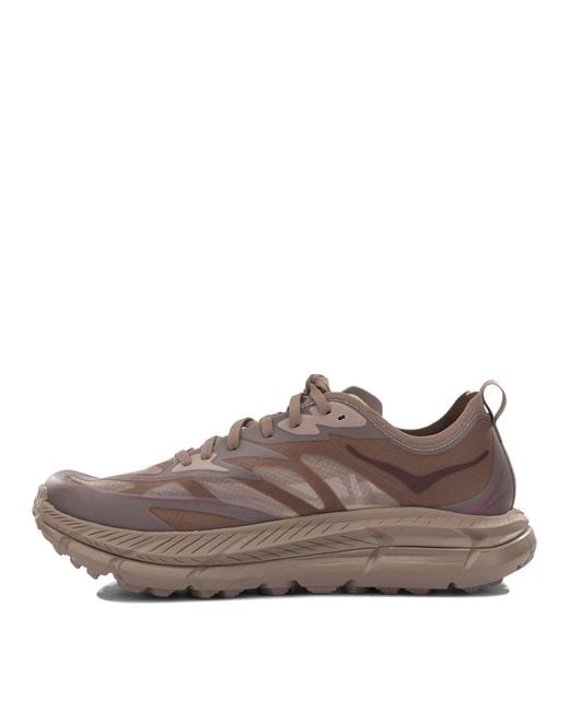Hoka One One Brown Mafate Speed 4 Lite Low-Top Nylon Sneakers