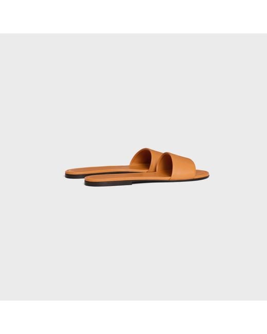 Céline Brown Leather Sandals Mules
