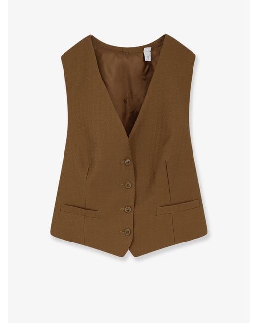 Burberry Brown Warren Wool And Mohair Vest