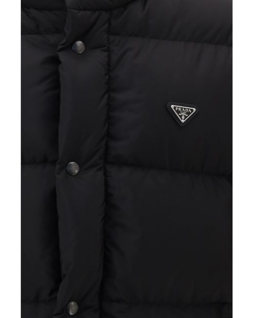 Prada Blue Re-Nylon Puffer Jacket for men