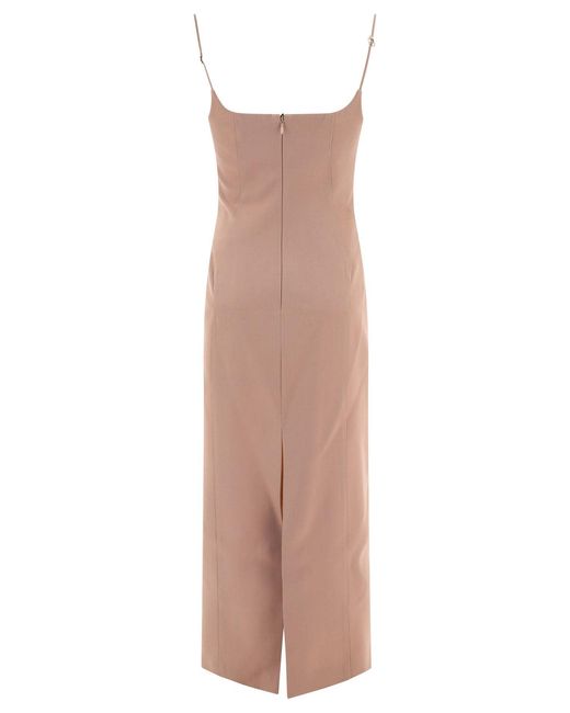 The Attico White Gabardine Midi Dress