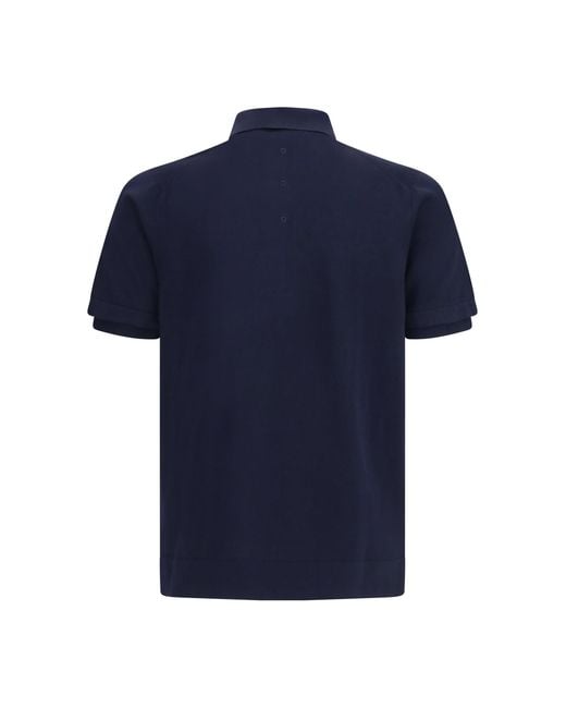 Premiata Blue Polo Shirt Cotton for men