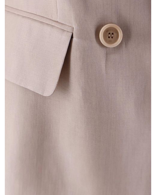 Max Mara Natural Mxsfeltro Silk Blazer
