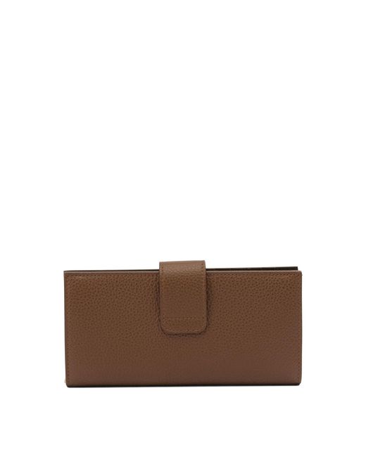 Ferragamo Brown "Gancini Continental" Wallet