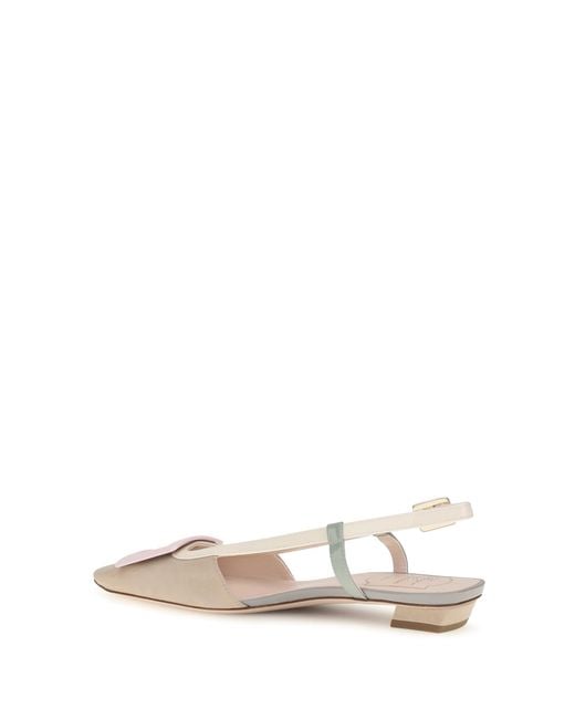 Roger Vivier White Slingback Suede Ballerinas Belle Vivier