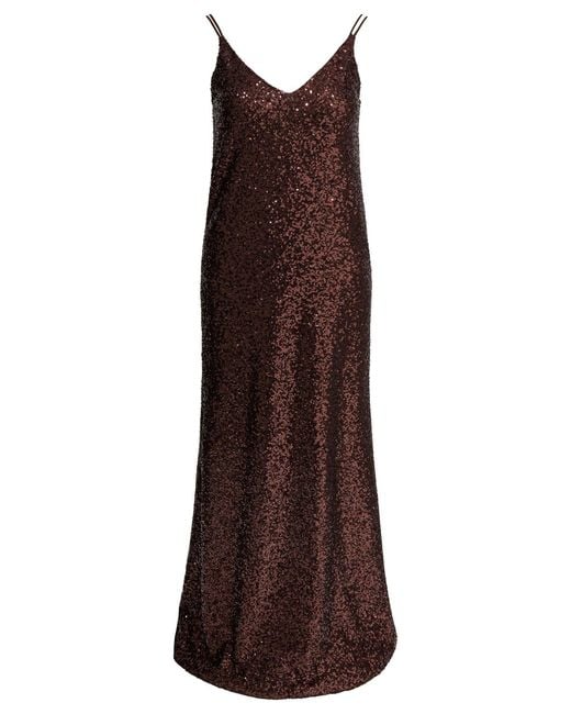 Semler Brown Long Sequined Dress Dresses