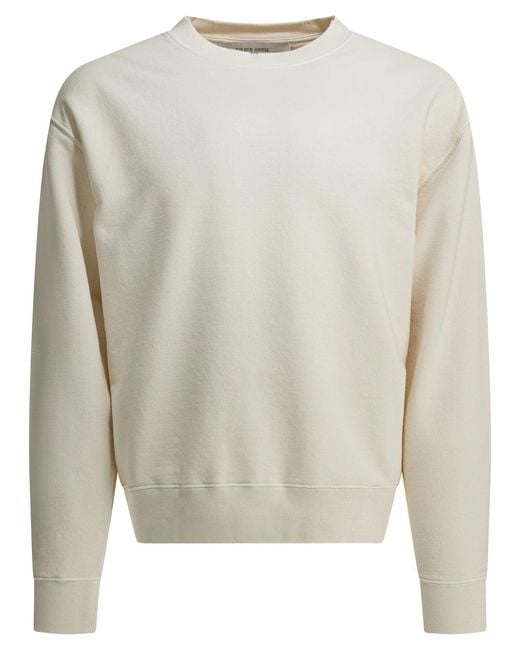 Golden Goose Deluxe Brand Crewneck Sweatshirt With Reverse Logo Sweatshirts White for men