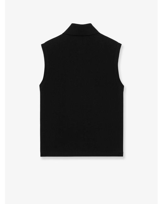 Saint Laurent Black Sleeveless Tops