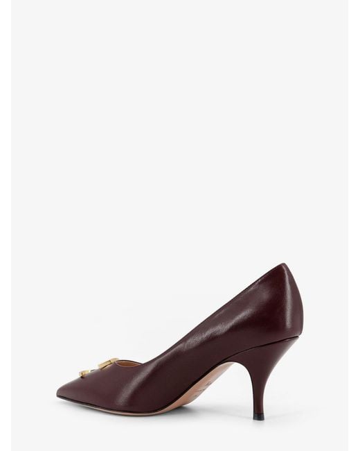 Dior Brown Dior Dior Initials Leather Pumps With Metal Cd Initials