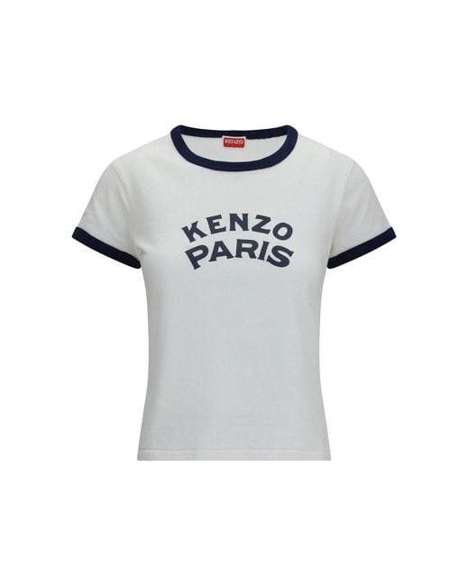 KENZO White Paris Emblem Cotton T-Shirt