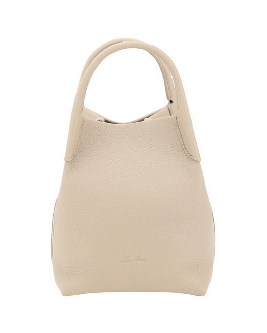 Loro Piana Natural Small Bale Bucket Bag