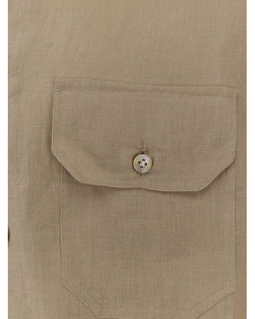 Kiton Natural Shirts Lino for men