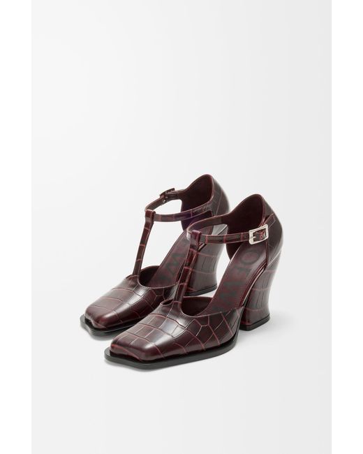 Loewe White "T-Bar Onda" Heeled Shoes